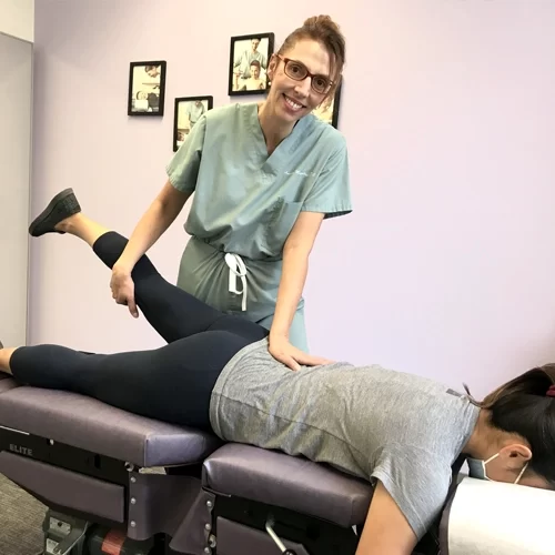 Chiropractor San Francisco CA Amelia Mazgaloff Working On Patient